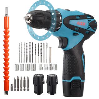 Visseuse Sans Fil Compacte 12v Avec LED, Batterie 1500mah, 2 Accus, 30 Embouts Inclus