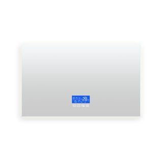 Miroir LED Salle De Bain 60x100 Cm, Ip44, Variateur De Lumière, Anti-buée, Heure et Température