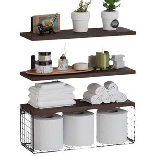 Etagere Murale Bois, 3+1 Etagere Salle De Bain, Etagere Murale Cuisine