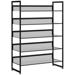 Petite Étagère à Chaussures, Rangement Pour Chaussures, Haute Et Étroite, 5 Niveaux, 72x30x102cm