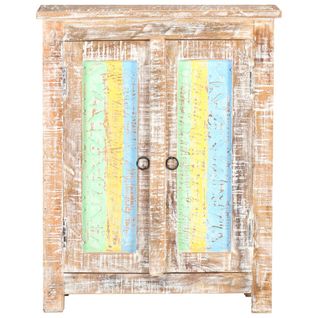 Buffet - Bahut - Meuble De Rangement 61x35x76 Cm Bois D'acacia Brut