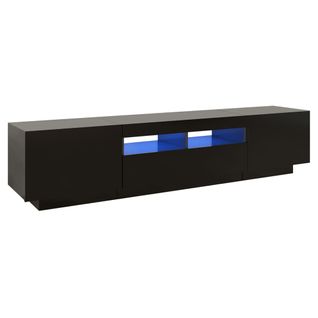 Meuble TV - Banc TV - Meuble De Rangement Pour Salon Avec Lumières LED Noir 180x35x40 Cm