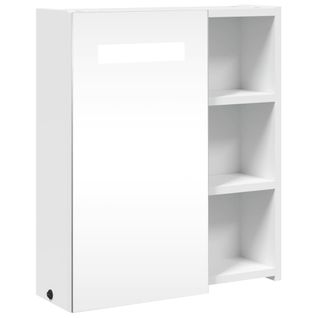 Armoire De Salle De Bain Murale - Armoire De Toilette à Miroir Avec LED Blanc 45x13x52 Cm