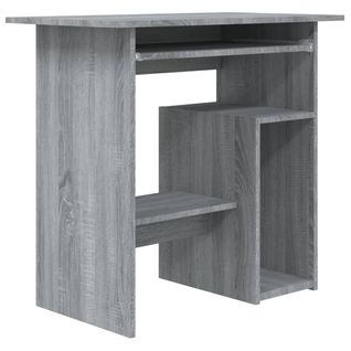 Bureau Informatique - Bureau D'ordinateur - Table D'étude Sonoma Gris 80x45x74 Cm Bois D'ingénierie