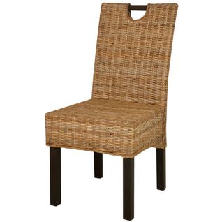 Lot De 2 Chaises De Salle à Manger, Chaises De Cuisine Rotin Kubu Bois De Manguier
