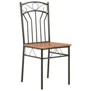 Lot De 4 Chaises De Salle à Manger, Chaises De Cuisine, Chaises De Repas Marron Mdf