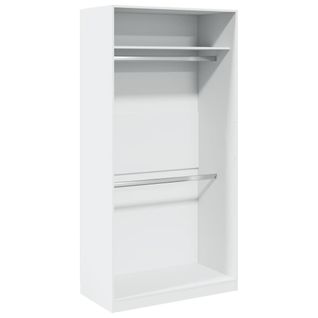 Armoire De Rangement - Armoire De Chambre Blanc 100x50x200 Cm Bois D'ingénierie