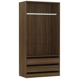 Armoire De Rangement - Armoire De Chambre Chêne Marron 100x50x200 Cm Bois D'ingénierie