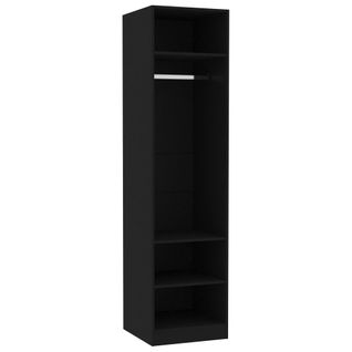 Armoire De Rangement - Armoire De Chambre Noir 50x50x200 Cm Bois D'ingénierie
