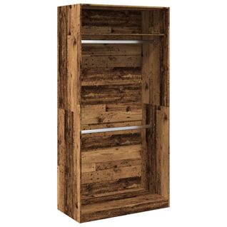Armoire De Rangement - Armoire De Chambre Vieux Bois 100x50x200 Cm Bois D'ingénierie