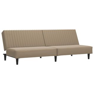 Canapé Convertible - Canapé-lit 2 Places Cappuccino Similicuir - 200x84,5x69cm