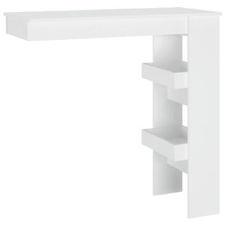 Table De Bar - Table Haute - Table à Manger Murale Blanc 102x45x103,5 Cm Bois D'ingénierie