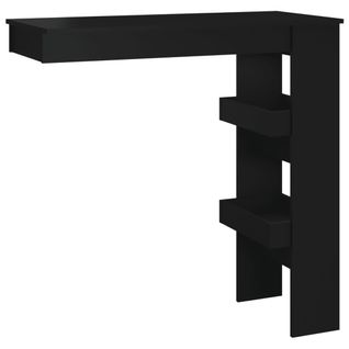 Table De Bar - Table Haute - Table à Manger Murale Noir 102x45x103,5 Cm Bois D'ingénierie