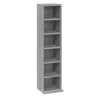Bibliothèque - Meuble De Rangement à Cd/dvd Sonoma Gris 21x20x88 Cm Bois D'ingénierie