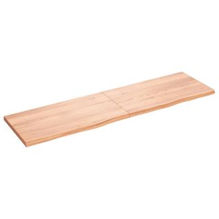 Dessus De Table - Plateau De Table Bureau Marron Clair Bois Chêne Massif Traité