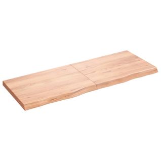 Dessus De Table - Plateau De Table Bureau Marron Clair Bois Chêne Massif Traité