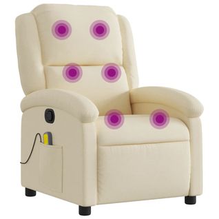 Fauteuil Relax - Fauteuil Inclinable - Fauteuil De Relaxation Crème Tissu