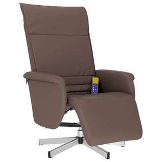 Fauteuil Relax - Fauteuil Inclinable - Fauteuil De Relaxation Repose-pieds Marron Similicuir