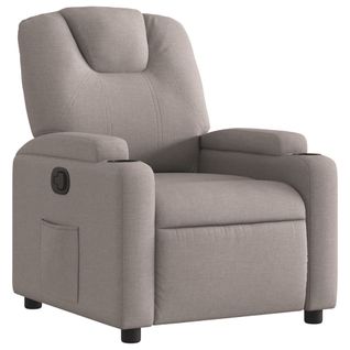 Fauteuil Relax - Fauteuil Inclinable - Fauteuil De Relaxation Taupe Tissu