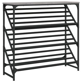Étagère à Chaussures, Range-chaussures Sonoma Gris 90x30x85 Cm Bois D'ingénierie