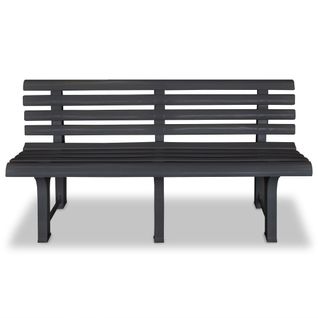 Banc De Jardin - Banquette 145,5 Cm Plastique Anthracite