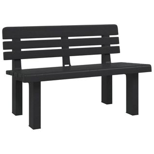 Banc De Jardin - Banquette Anthracite 110x52x71 Cm Polypropylène