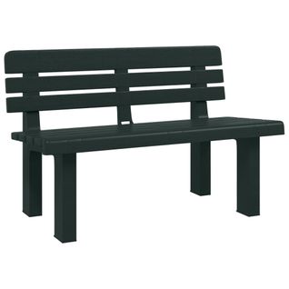 Banc De Jardin - Banquette Vert 110x52x71 Cm Polypropylène