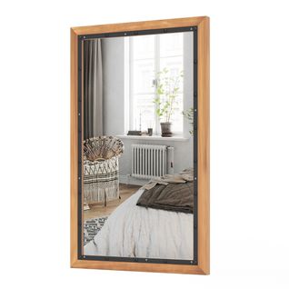 Miroir Décoratif à Cadre En Bois Miroir Mural Décoratif Rustique De 50 X 90 Cm