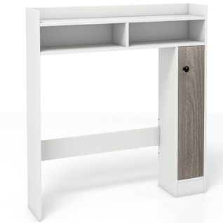 Meuble De Toilette Wc, Étagère De Toilette Avec 2 Compartiments Et 1 Porte Étagères Réglables