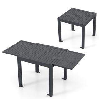 Table De Jardin Extensible En Aluminium Ajustable De 80 à 160 Cm Table à Manger Extérieur
