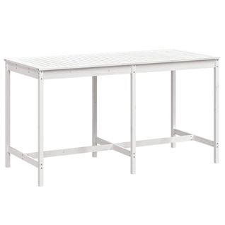 Table De Jardin - Table D'extérieur Blanc 203,5x90x110 Cm Bois Massif De Pin