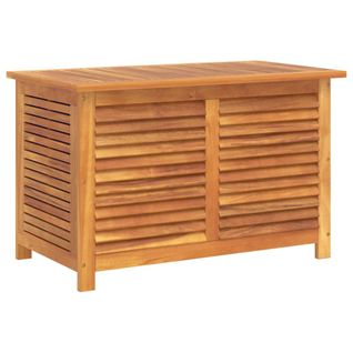 Coffre De Jardin - Boîte De Rangement Persiennes 90x50x56 Cm Bois Acacia Fr16393