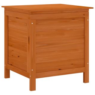 Coffre De Jardin - Boîte De Rangement Marron 50x49x56,5cm Bois Massif Sapin Fr16438
