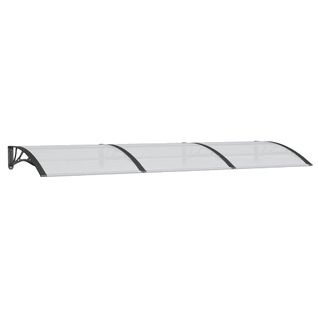 Store Banne - Auvent De Porte Noir 300x100 Cm Polycarbonate At52