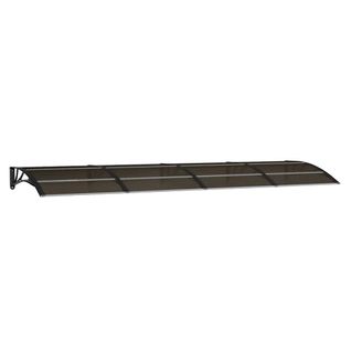 Store Banne - Auvent De Porte Noir 350x100 Cm Polycarbonate At55