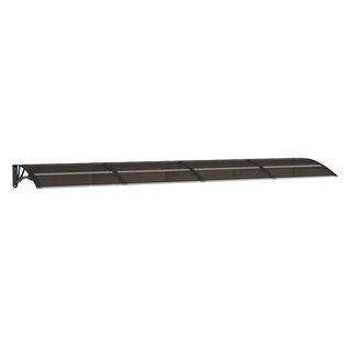Store Banne - Auvent De Porte Noir 350x75 Cm Polycarbonate At56
