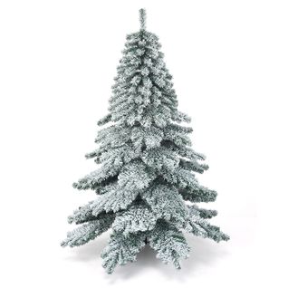 Sapin De Noël - Arbre De Noël Artificiel à Flocons De Neige 180cm Avec Charnières