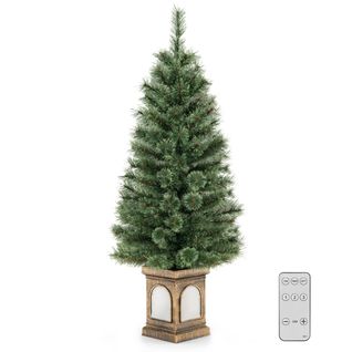 Sapin De Noël - Arbre De Noël Artificiel 120 Cm Avec 116 Branches 100 Lumières LED