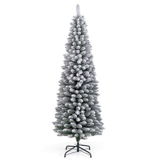 Sapin De Noël - Arbre De Noël Artificiel 180 Cm Floqué De Neige Avec 460 Branches Support En Métal
