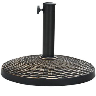 Pied De Parasol, Base De Parasol De Patio 45 Cm Support De Parasol Ronde En Résine