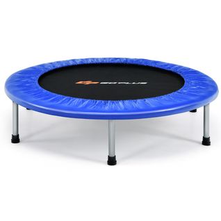 Trampoline De Fitness Pliable, Tapis De Saut Ø95,5cm Intérieur Et Extérieur Pour Adultes Enfants