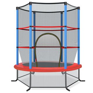 Trampoline De Jardin, Tapis De Saut Pour Enfants Ø165cm Avec Filet De Protection