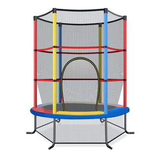 Trampoline De Jardin, Tapis De Saut Pour Enfants Ø165cm Avec Filet De Protection