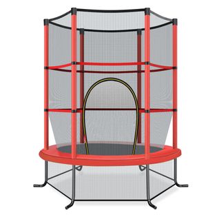 Trampoline De Jardin, Tapis De Saut Pour Enfants Ø165cm Avec Filet De Protection