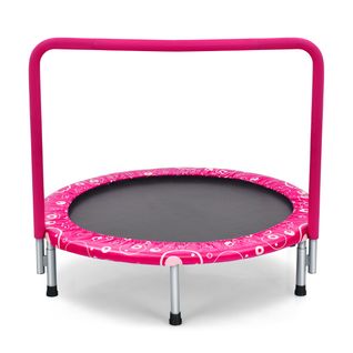Trampoline Enfants Pliable Ø 92 Cm Avec Housse De Sécurité Matelassée Et Poignée Recouverte