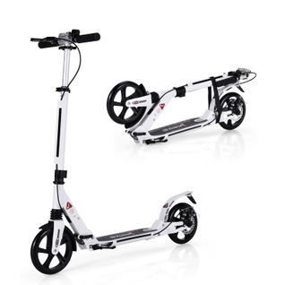Trottinette à 2 Roues, Tapis De Saut Avec Frein Pliable 3 Hauteures Aajustables