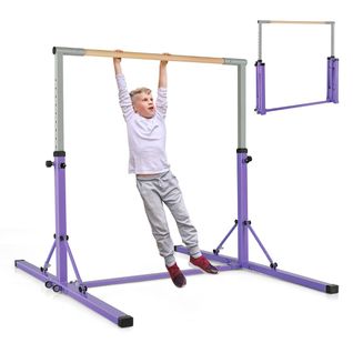 Barre De Gymnastique Pliable Pour Enfants Avec 13 Hauteurs Réglables (90-150cm) Avec Structure