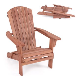Chaise Pliante De Jardin, Chaise D'extérieur En Bois Dossier Haut Accoudoirs Larges
