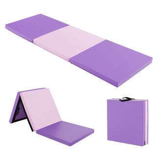 Tapis De Sol, Tapis De Gymnastique Pliable En 3 Parties Antidérapant Avec 2 Poignées