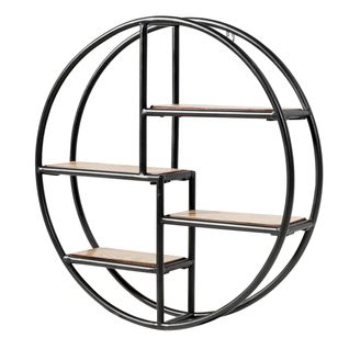 Étagère Murale, Étagère Flottante Ronde Industrielle Ø 55 X 11 Cm